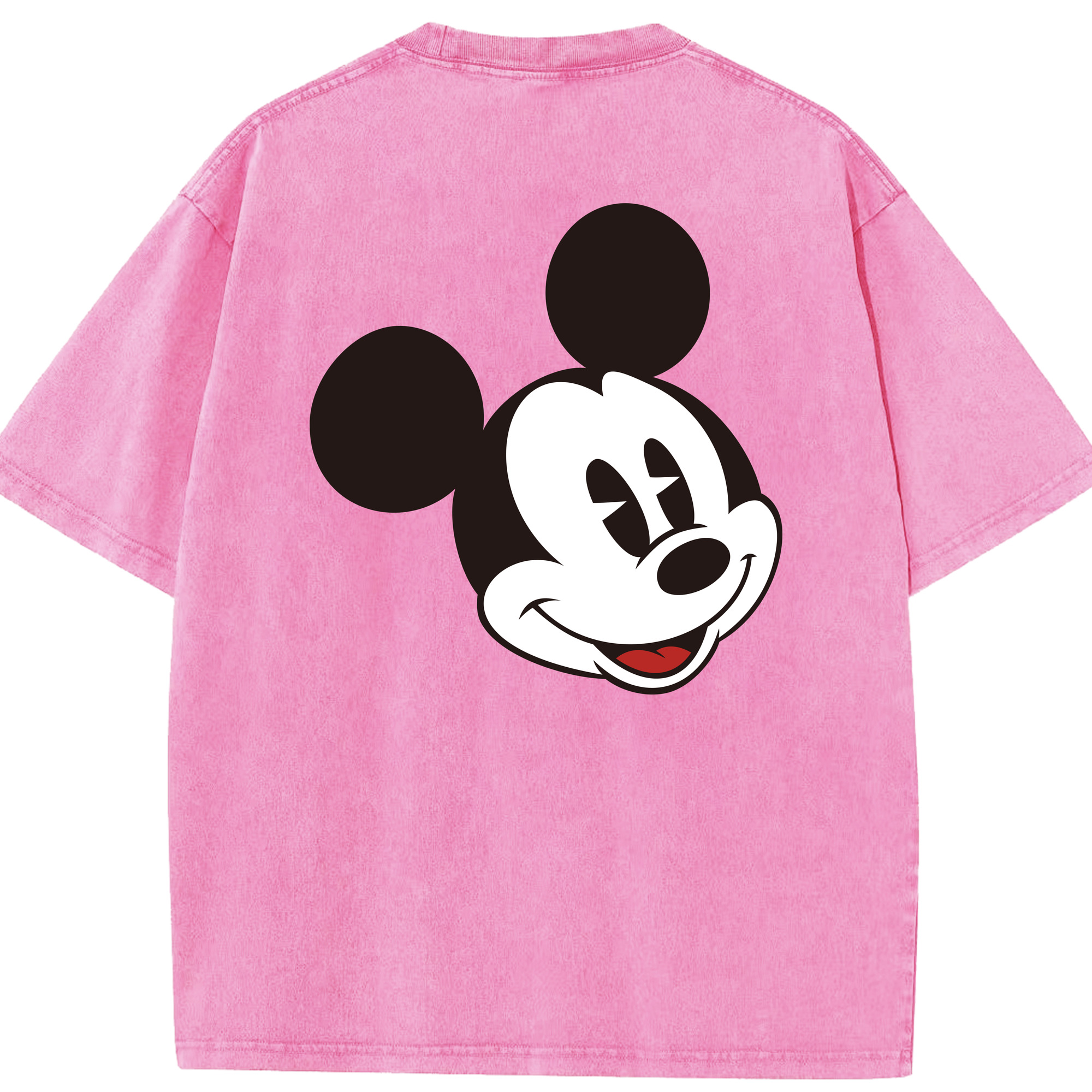 （画像用） ミッキーマウス Mickey Mouse 綿100% ヴィンテージ風 半袖Tシャツ（背面プリント）